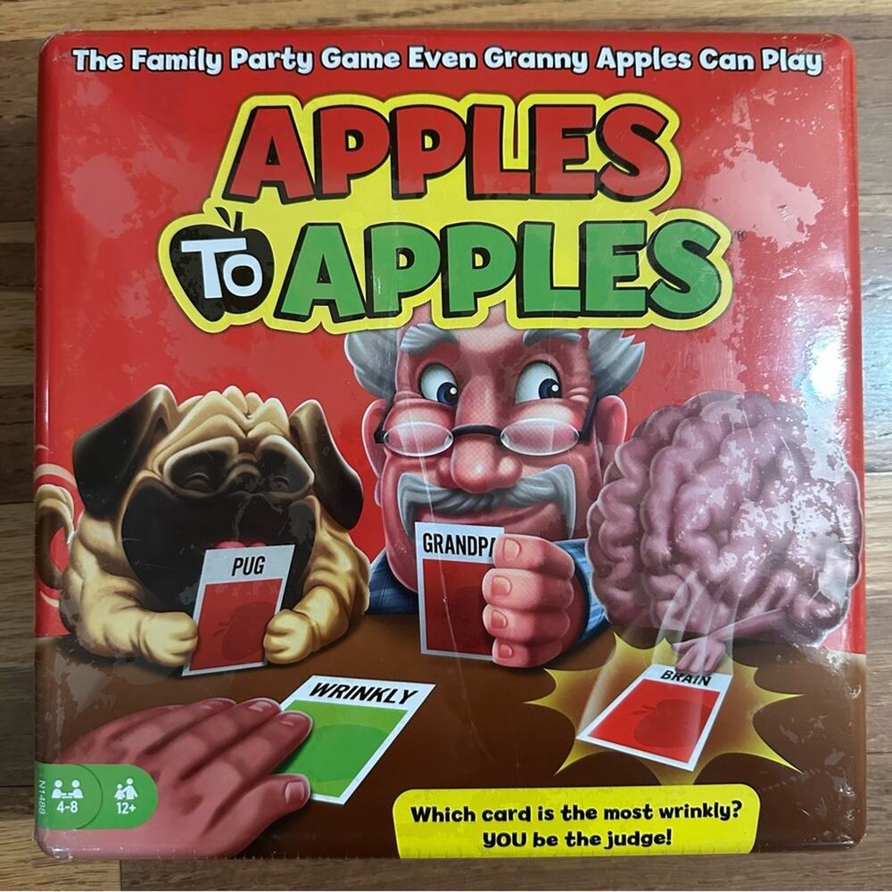 NEW!!‎ Apples to Apples Family Party Game, Collectible Metal Tin, 12+